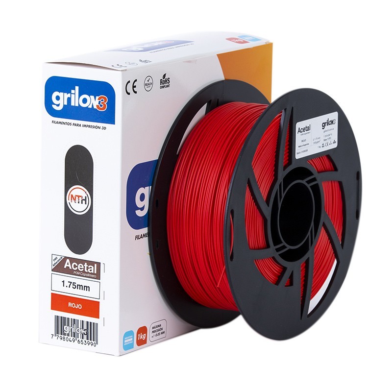 Grilon3 ACETAL-POM ROJO 1.75 mm x1kg
