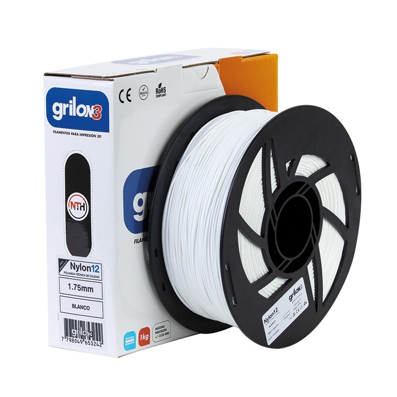 Filamento Nylon12 1.75mm Blanco