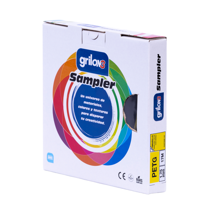 SAMPLER GRILON3 PETG CLEAR AMARILLO 1.75 MM X 17 M