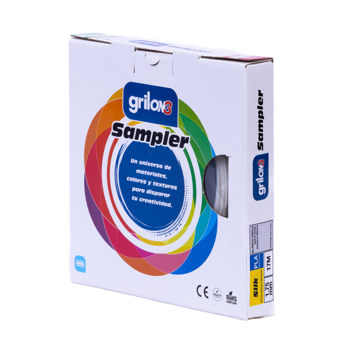 SAMPLER GRILON3 SILK BLANCO PERLA 1.75 MM X 17 M
