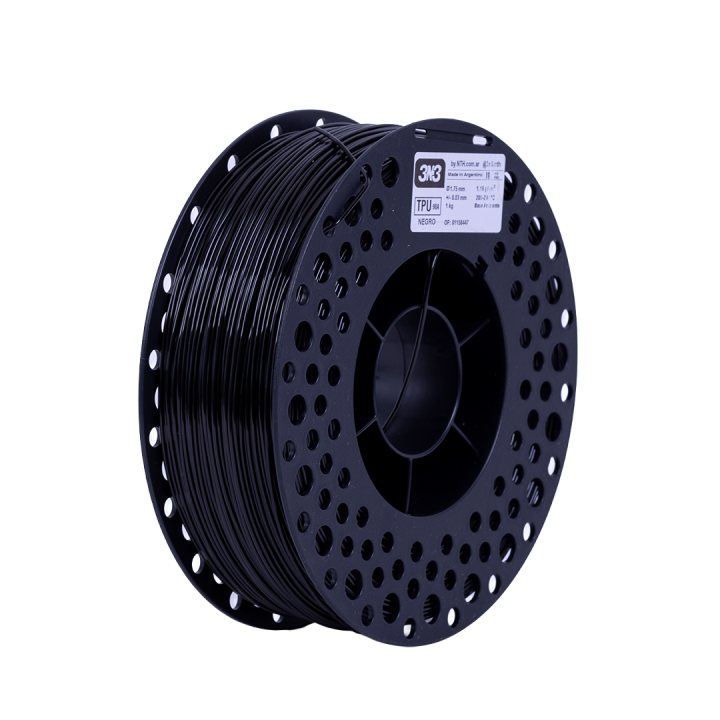 3N3 TPU 1.75mm 1kg - NEGRO