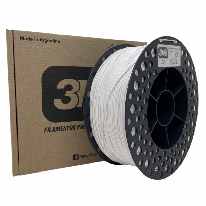 3N3 Box  PLA 1.75mm BLANCO x1KG