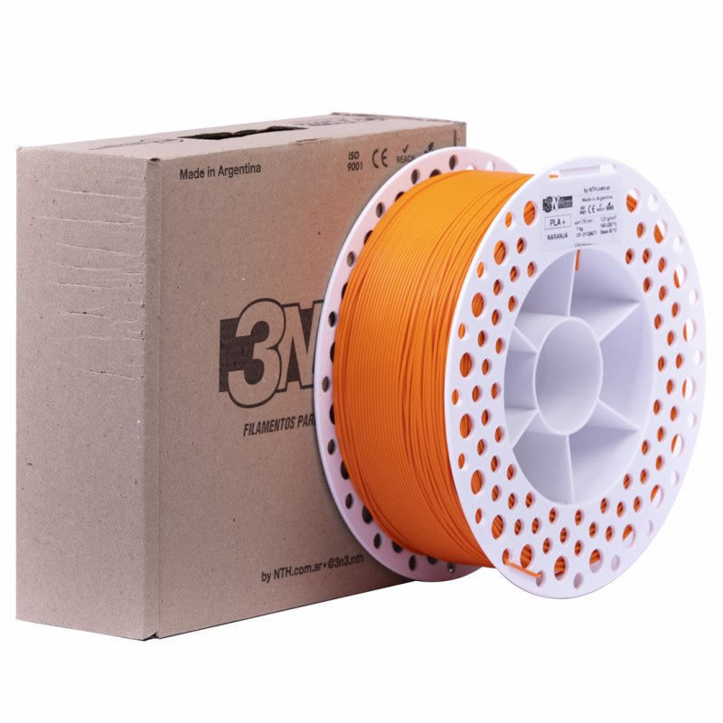 3NMAX PLA+ NARANJA 1.75mm x1KG