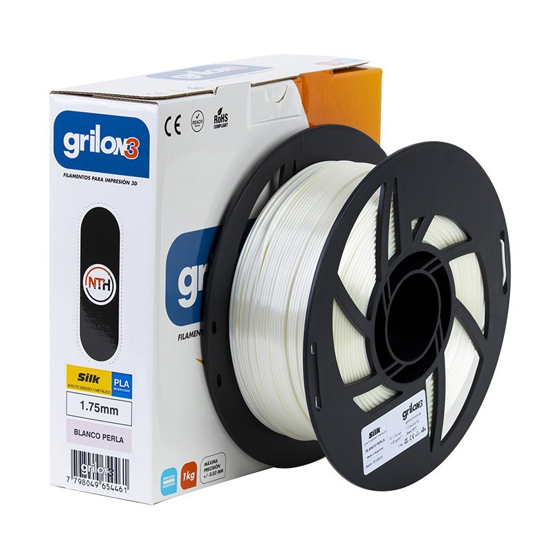 Grilon3 PLA SILK 1.75mm BLANCO PERLA