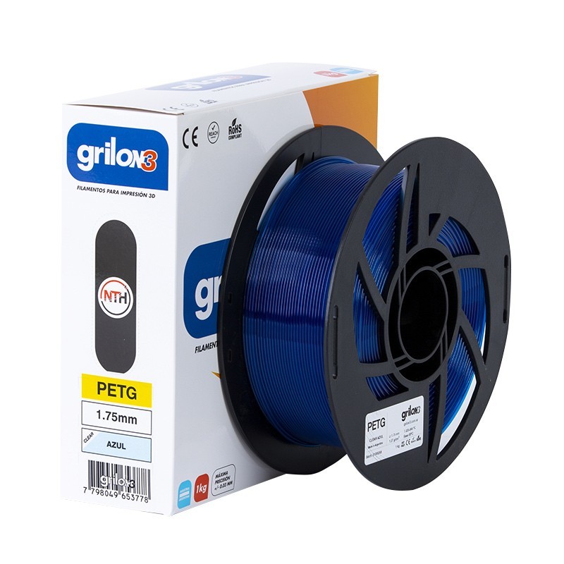 Grilon3 PETg 1.75mm CLEAR AZUL