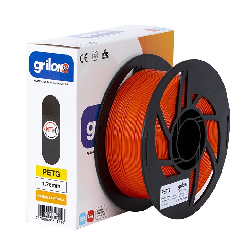 Filamento PETg 1.75mm NARANJA PRAGA